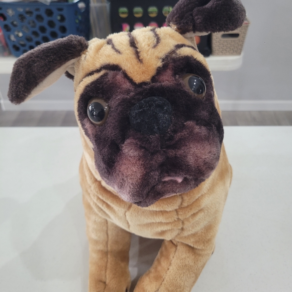 New Melissa & Doug Life Sized Pug Plush Stuffed Toy